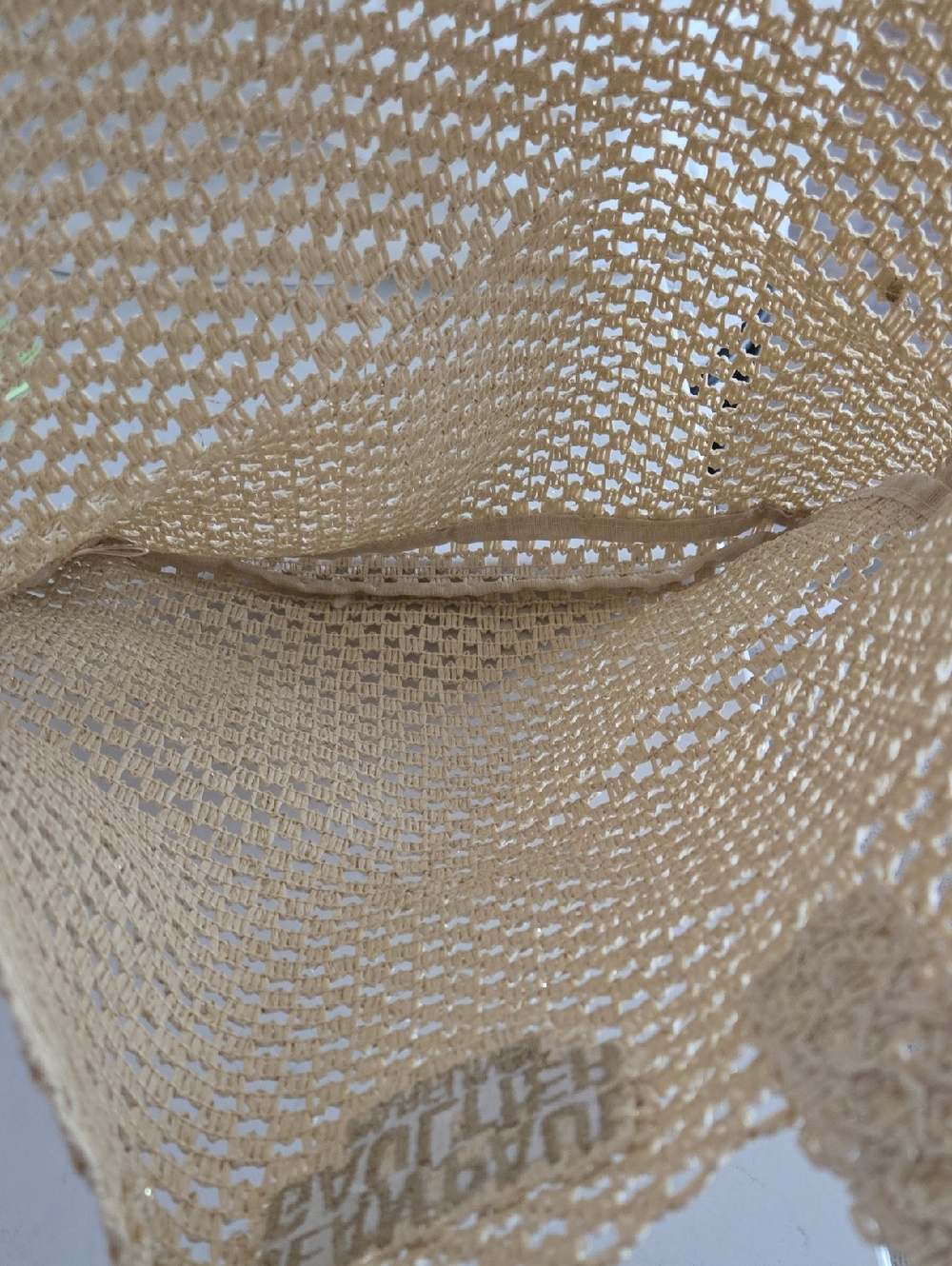 New Never Used Woven Crochet Raffia Tote Bag John Paul Gaultier Natural Staw Bag - Picture 4 of 12